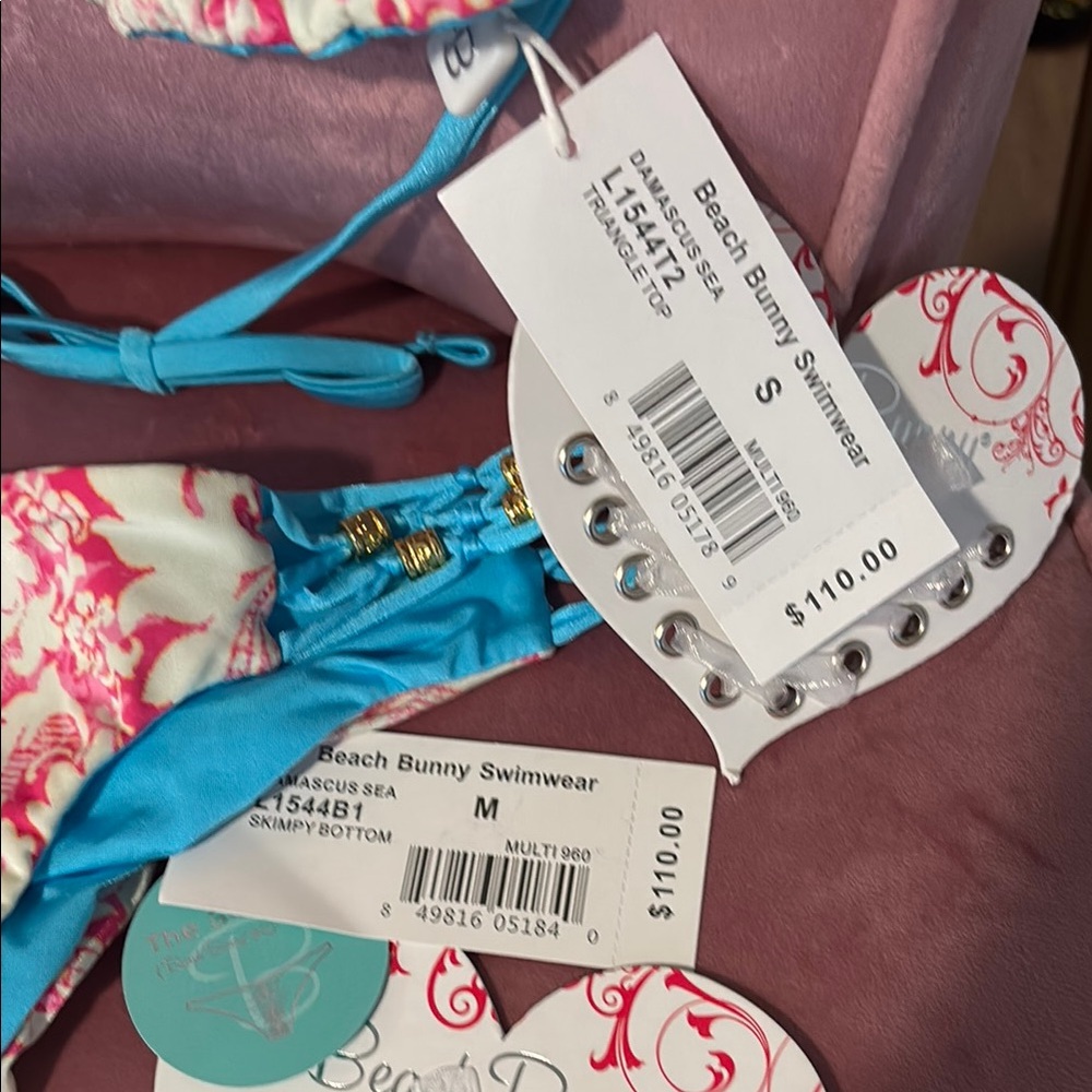 NWT Beach Bunny Damascus bikini set! S:top M:bottom - Picture 4 of 5